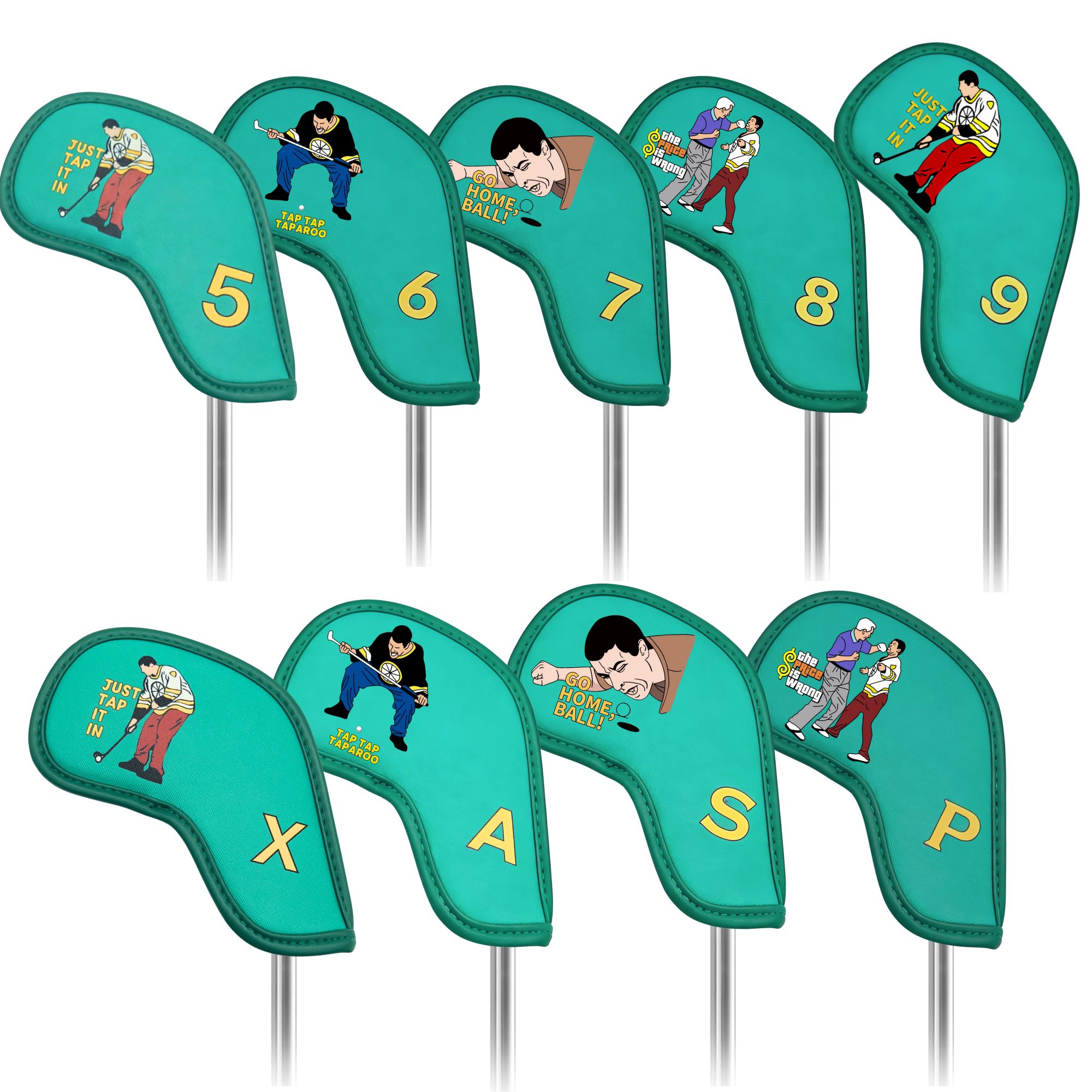 Headcover Driver - 9 szt. Pokrowców na żelaza golfowe